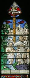 Window depicting the Baptism in Jordan